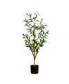 Nearly Natural 3ft. Artificial Olive Tree With Natural Trunk In Green