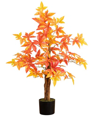 Nearly Natural 3ft. Autumn Deluxe Maple Artificial Fall Tree In Pink