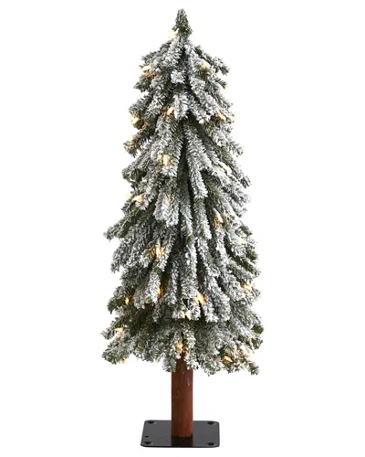 NEARLY NATURAL NEARLY NATURAL 3FT. FLOCKED GRAND ALPINE ARTIFICIAL CHRISTMAS TREE