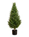 NEARLY NATURAL NEARLY NATURAL 3FT INDOOR/OUTDOOR UV-RESISTANT ARTIFICIAL ROSEMARY CONE TOPIARY TREE