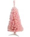 Nearly Natural 3ft. Pink Artificial Christmas Tree With 50 Led Lights And 118 Bendable Branches In Pink