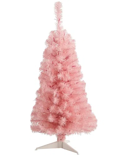Nearly Natural 3ft. Pink Artificial Christmas Tree With 50 Led Lights And 118 Bendable Branches
