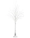 Nearly Natural 3ft. Pre-lit Artificial White Birch Tree With 92 W