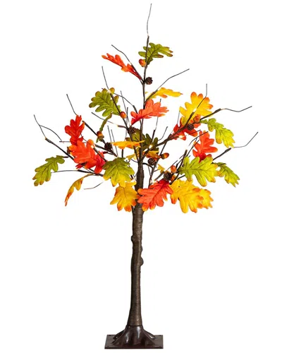 Nearly Natural 3ft. Pre-lit Autumn Maple Artificial Fall Tree In Multi