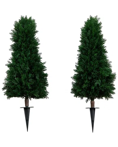 Nearly Natural 3ft. Uv Resistant Artificial Boxwood Plant With In In Green