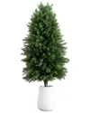 Nearly Natural 3ft. Uv Resistant Artificial Cedar Tree In Decorat