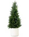 Nearly Natural 3ft. Uv Resistant Artificial Cedar Tree In Decorat