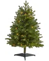 Nearly Natural 3ft. Washington Fir Artificial Christmas Tree With 50 Clear Lights In Green