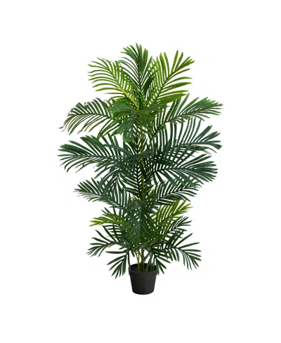 Nearly Natural 4' Areca Artificial Palm Tree Uv Resistant Indoor/outdoor In Green