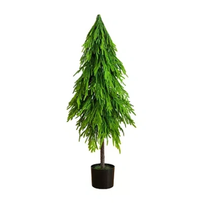 Nearly Natural 4 Foot Pine Christmas Tree In Green