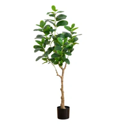 Nearly Natural 4-ft Artificial Audrey Ficus Tree In Green