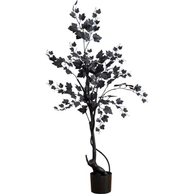 Nearly Natural 4' Halloween Faux Black Maple Tree