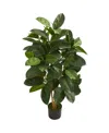 Nearly Natural 4' Oak Ficus Artificial Tree In Green