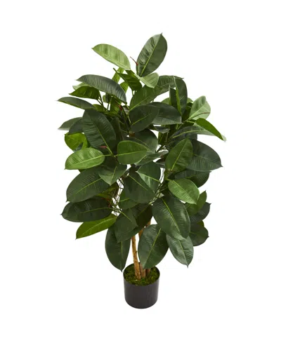 Nearly Natural 4' Oak Ficus Artificial Tree In Green