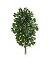 Nearly Natural 4' Single Ficus Artificial Tree, No Pot In Green