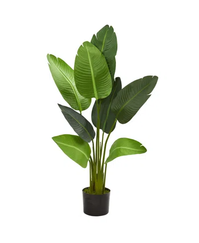 Nearly Natural 4' Travelers Palm Artificial Tree In Green