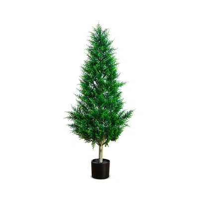 NEARLY NATURAL 4' UV RESISTANT ARTIFICIAL CYPRESS TOWER TREE (INDOOR/OUTDOOR)