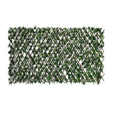 Nearly Natural 40in X 80in. Green Gardenia Expandable Privacy Fence Screen Artificial Plant