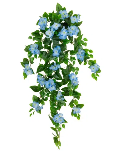 Nearly Natural 41in Uv-resistant Artificial Hydrangea Hanging Plant (indoor/outdoor) - Set Of 2 In Blue
