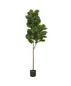 Nearly Natural 4.5' Fiddle Leaf Fig Artificial Tree In Green