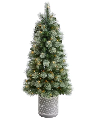 Nearly Natural 4.5ft Nova Scotia Pine Artificial Christmas Tree In Green