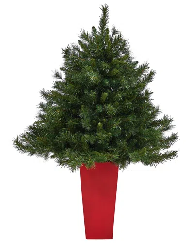 Nearly Natural 4.5ft. Wyoming Mixed Pine Artificial Christmas Tree In Green
