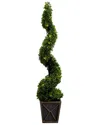 Nearly Natural 45in. Uv Resistant Artificial Boxwood Spiral Topia
