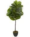 Nearly Natural 46in Fiddle Leaf Artificial Tree (real Touch) In Green