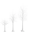 Nearly Natural 4ft. 6ft. 8ft. Pre-lit Artificial White Birch Trees In White