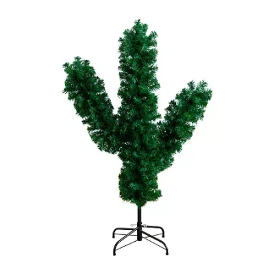 Nearly Natural 4ft Artificial Cactus 4 Foot Fir Christmas Tree In Green