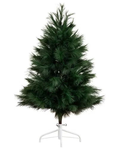 Nearly Natural 4ft. Artificial Green Pampas Grass Christmas Tree