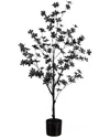 Nearly Natural 4ft. Artificial Halloween Black Enkianthus Tree In Black