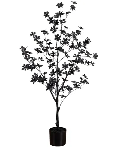 Nearly Natural 4ft. Artificial Halloween Black Enkianthus Tree