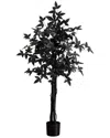Nearly Natural 4ft. Artificial Halloween Black Maple Tree In Black