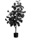 Nearly Natural 4ft. Artificial Halloween Black Oak Tree In Black