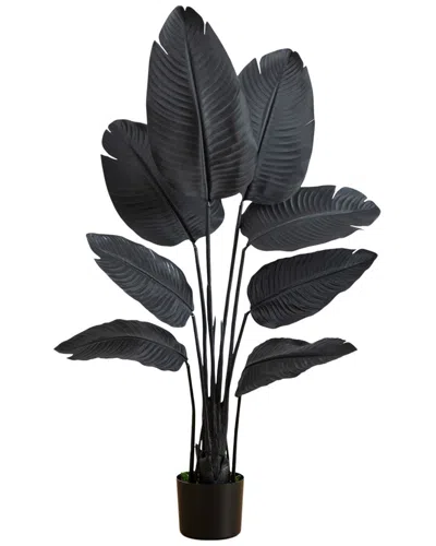 Nearly Natural 4ft. Artificial Halloween Black Travelers Palm Tree