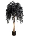 Nearly Natural 4ft. Artificial Halloween Black Willow Tree In Black