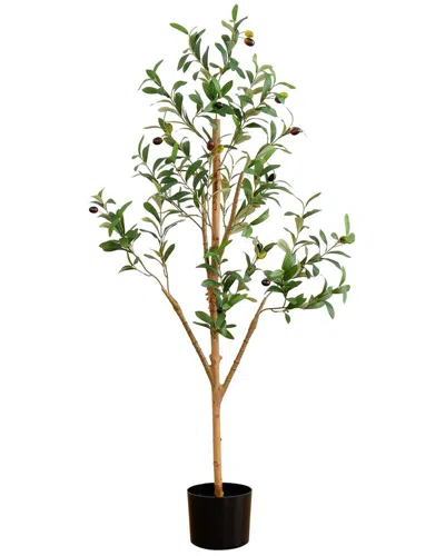 NEARLY NATURAL NEARLY NATURAL 4FT ARTIFICIAL OLIVE TREE WITH NATURAL TRUNK