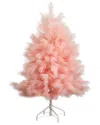 Nearly Natural 4ft. Artificial Pink Pampas Grass Christmas Tree In Pink