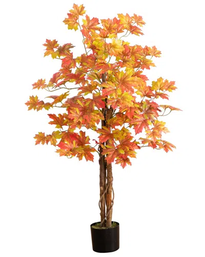Nearly Natural 4ft. Autumn Deluxe Maple Artificial Fall Tree