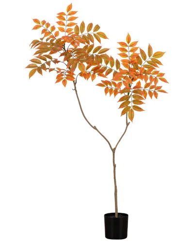Nearly Natural 4ft. Autumn Minimalist Sumac Artificial Fall Tree