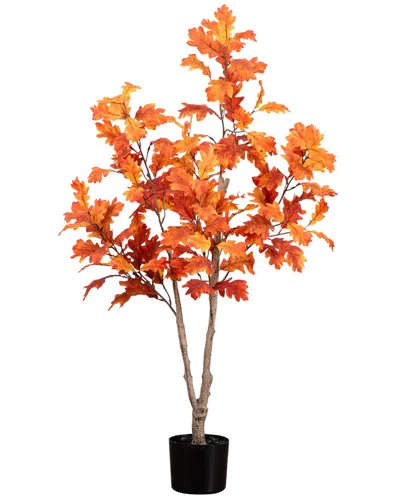 NEARLY NATURAL NEARLY NATURAL 4FT AUTUMN OAK ARTIFICIAL FALL TREE