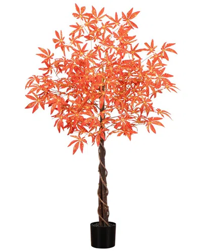 Nearly Natural 4ft. Autumn Vibrant Maple Artificial Fall Tree