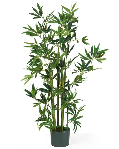 Nearly Natural 4ft Bamboo Silk Plant In Green