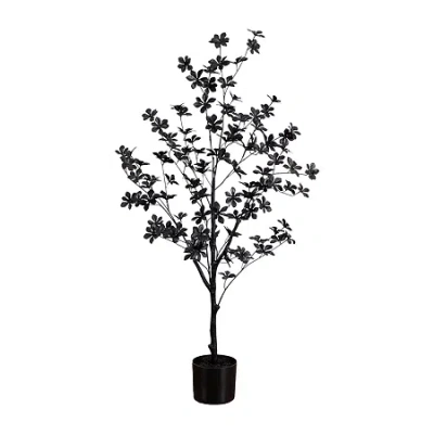 Nearly Natural 4ft Black Enkianthus Indoor Artificial Tree