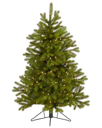Nearly Natural 4ft. Cambridge Spruce Flat Back Artificial Christmas Tree In Green
