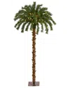 Nearly Natural 4 Foot Palm With 150 Warm White Led Lights Pre-lit Tropical Christmas Tree In Green