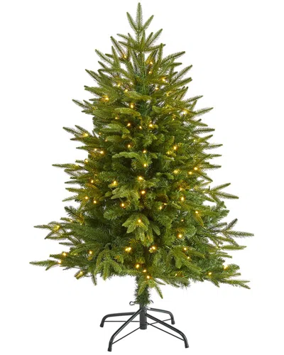 NEARLY NATURAL NEARLY NATURAL 4FT. COLORADO MOUNTAIN FIR NATURAL LOOK ARTIFICIAL CHRISTMAS TREE WITH 150 CLEAR LED 