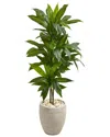 Nearly Natural 4ft Dracaena Artificial Plant In Planter (real Touch) In Green