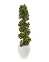 Nearly Natural 4ft English Ivy Artificial Tree In Planter In Green